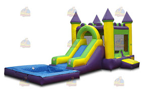 Purple Slide Combo with Pool